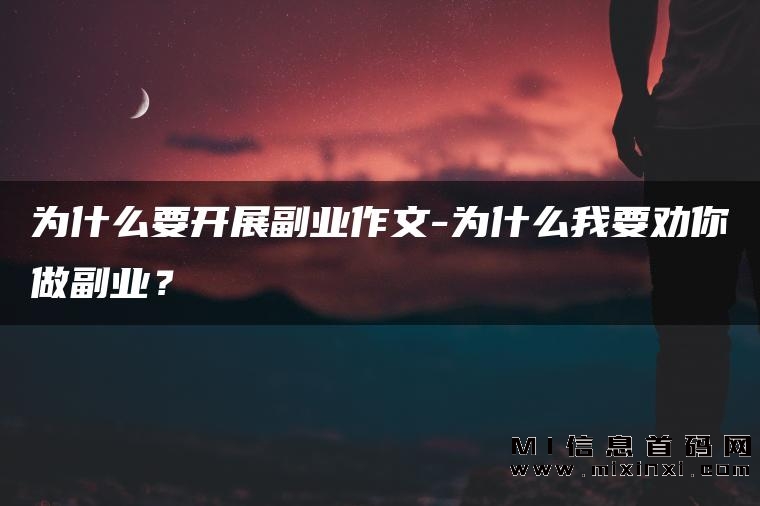 首码副业项目的原因 – 为什么我鼓励你尝试副业？-首码项目网