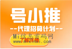 号小推上线，实时数据，专注于推广的平台-首码项目网