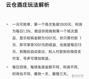 《云仓酒庄》首码预热项目,即将起航,利可观-首码项目网