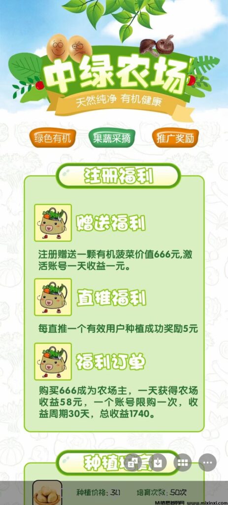 中绿农场，首码刚出，预热内排-首码项目网