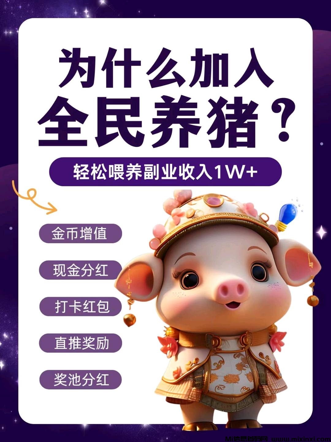 全民养猪内排，9月初上线，招募首批领导人，长线控盘，娱乐玩法，必火项目-首码项目网
