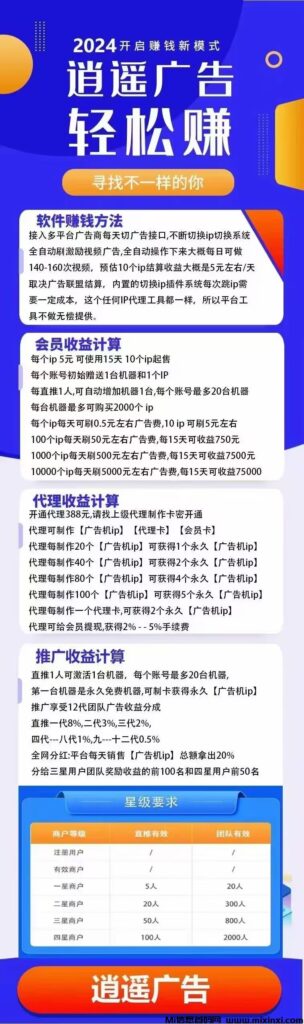 逍遥广告零撸自动挂机赚米,亲测提现秒到-首码项目网