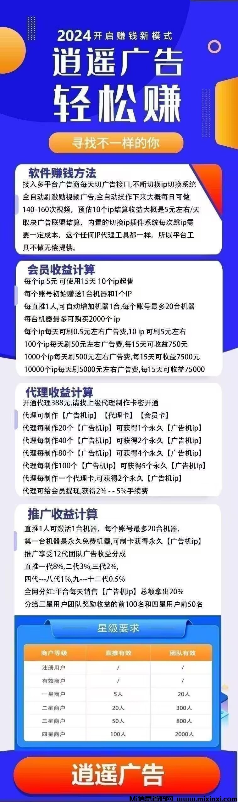 逍遥广告自动挂机，提现秒到-首码项目网