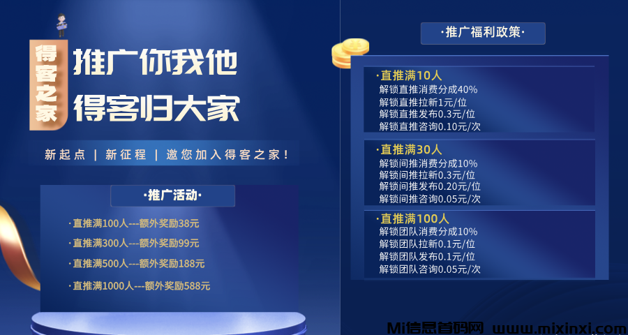 得客之家，9月13日诠网盛大启航，焕新界面，长效收益管道-首码项目网
