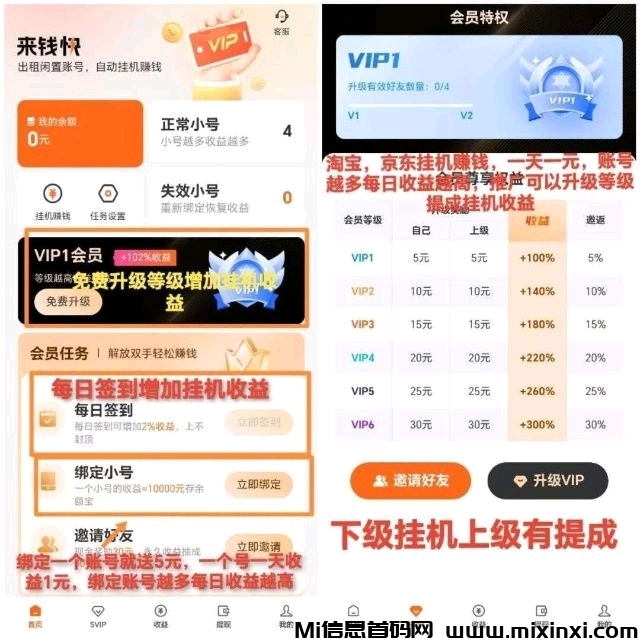 淘宝挂机赚钱，静态日入100元，多号多赚-首码项目网
