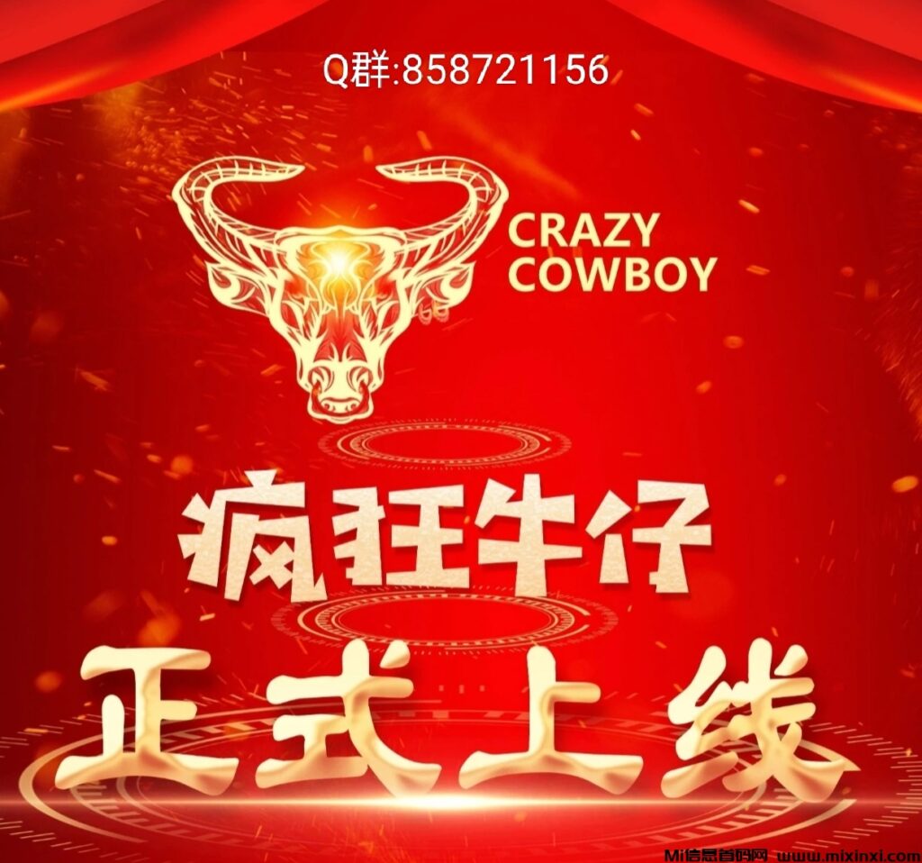 首码【疯狂牛仔】0撸-首码项目网