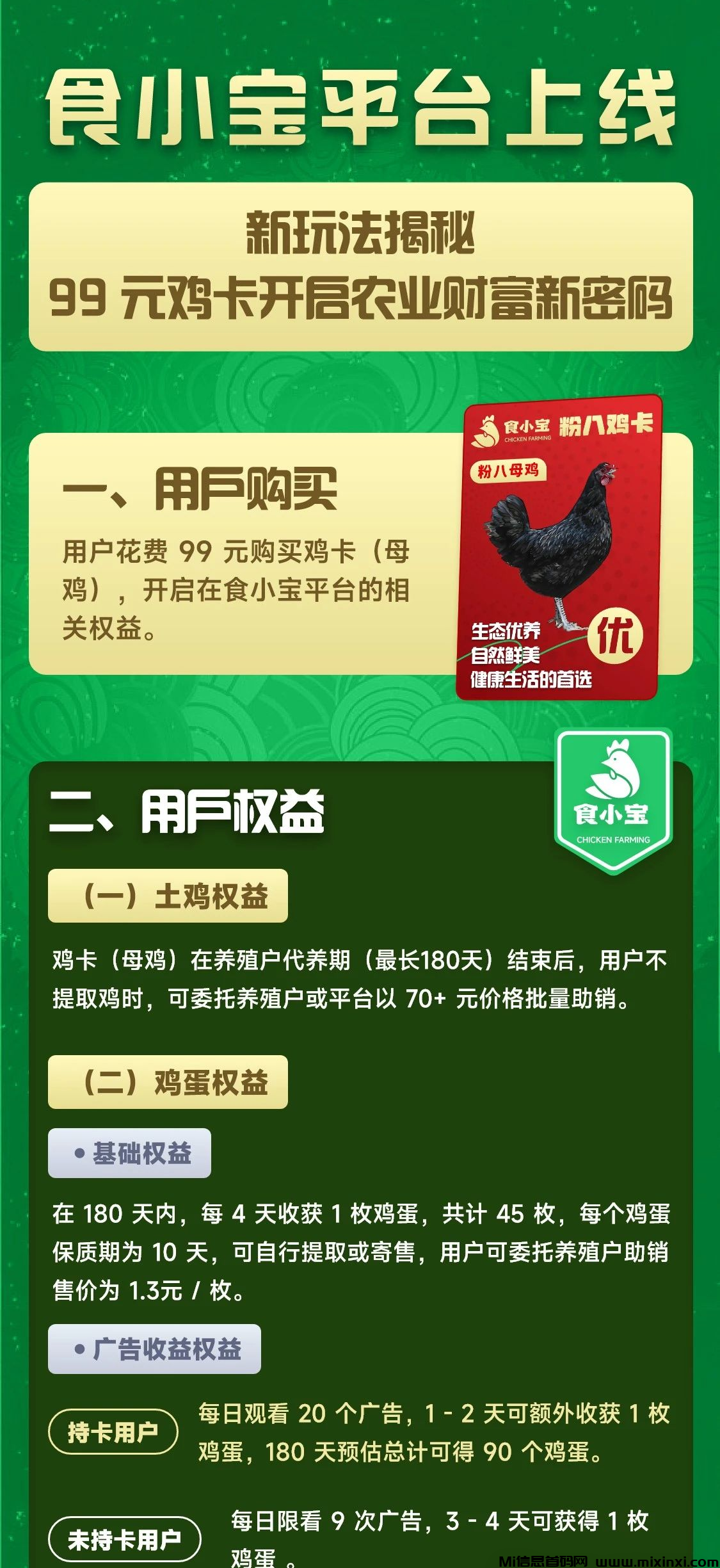 今日首码养鸡赚钱刚刚上线-首码项目网