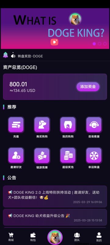 首码零撸  DoGE King，每天点一下即可-首码项目网