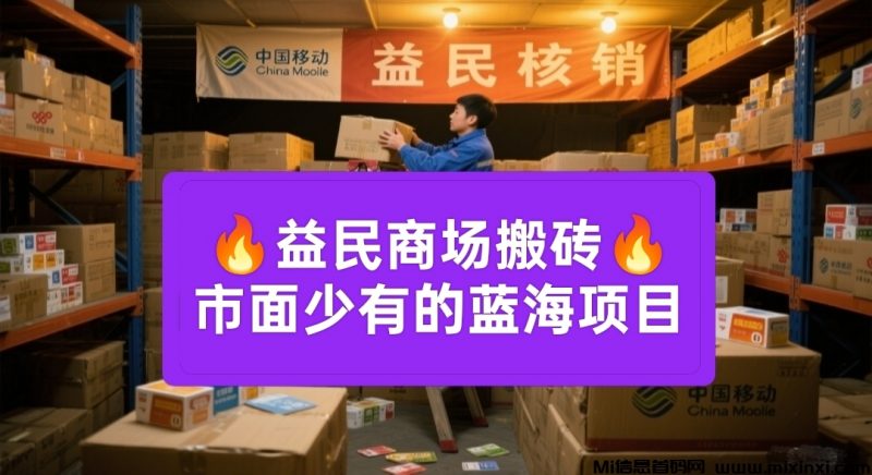 益民商场:蓝海项目代购卡密核销,绿色日赚千元不是梦-首码项目网