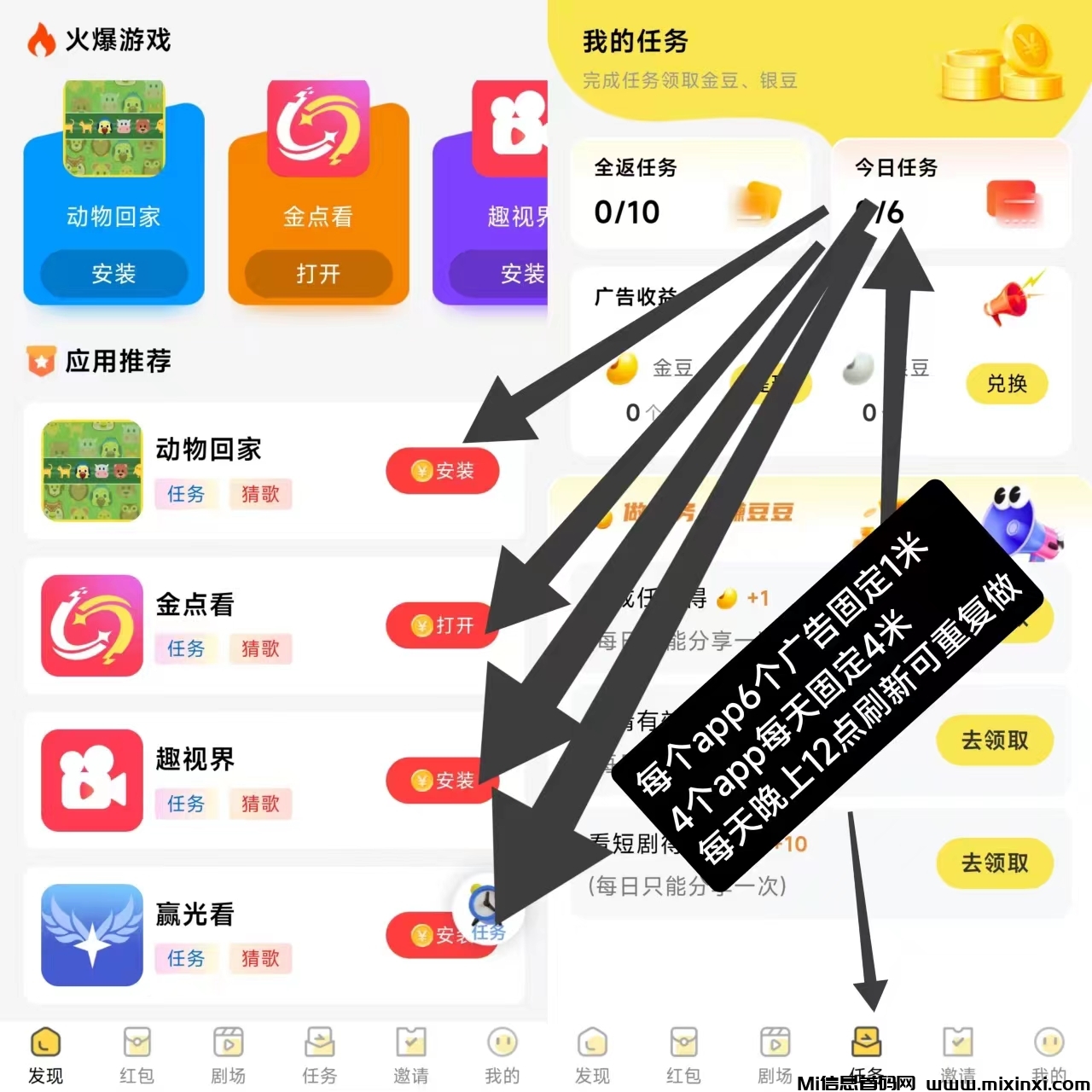 新出金点看，看广告收益-首码项目网