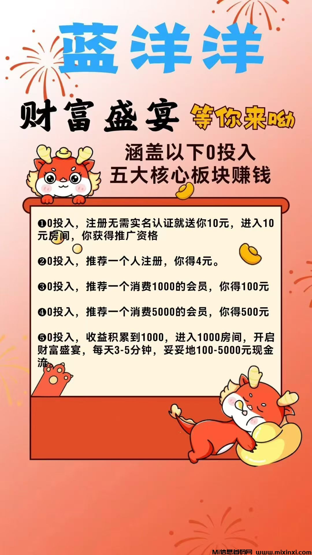 蓝洋洋正规企业，国企背书，注册即送10元红包，全网最强羊毛项目-首码项目网