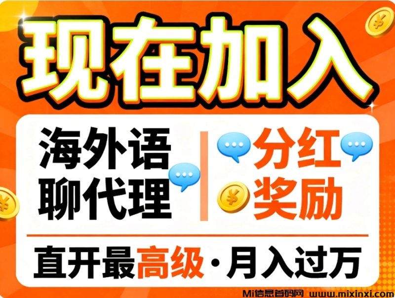 首码零撸蓝海海外聚合语聊代理-首码项目网
